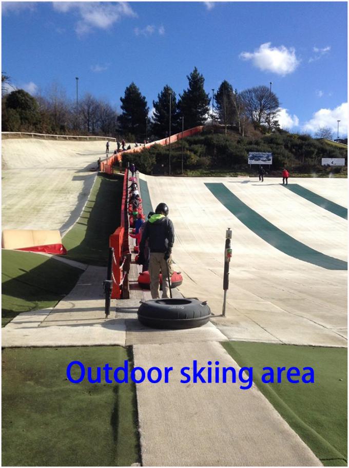 herbe synthétique de ski de neige artificielle de couleur de blanc de 20mm pour le simulateur extérieur de ski